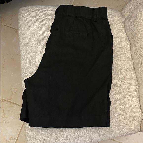 J. Jill Black Linen Shorts - Picture 1 of 4
